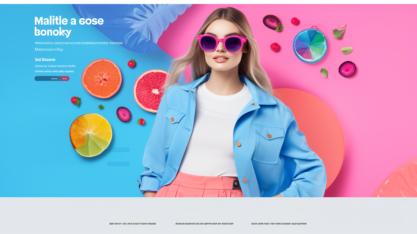 Image showcasing a well-designed and visually appealing landing page with clear call-to-action buttons, vibrant colors, and relevant product images