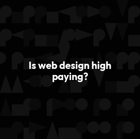 Is web design high paying?